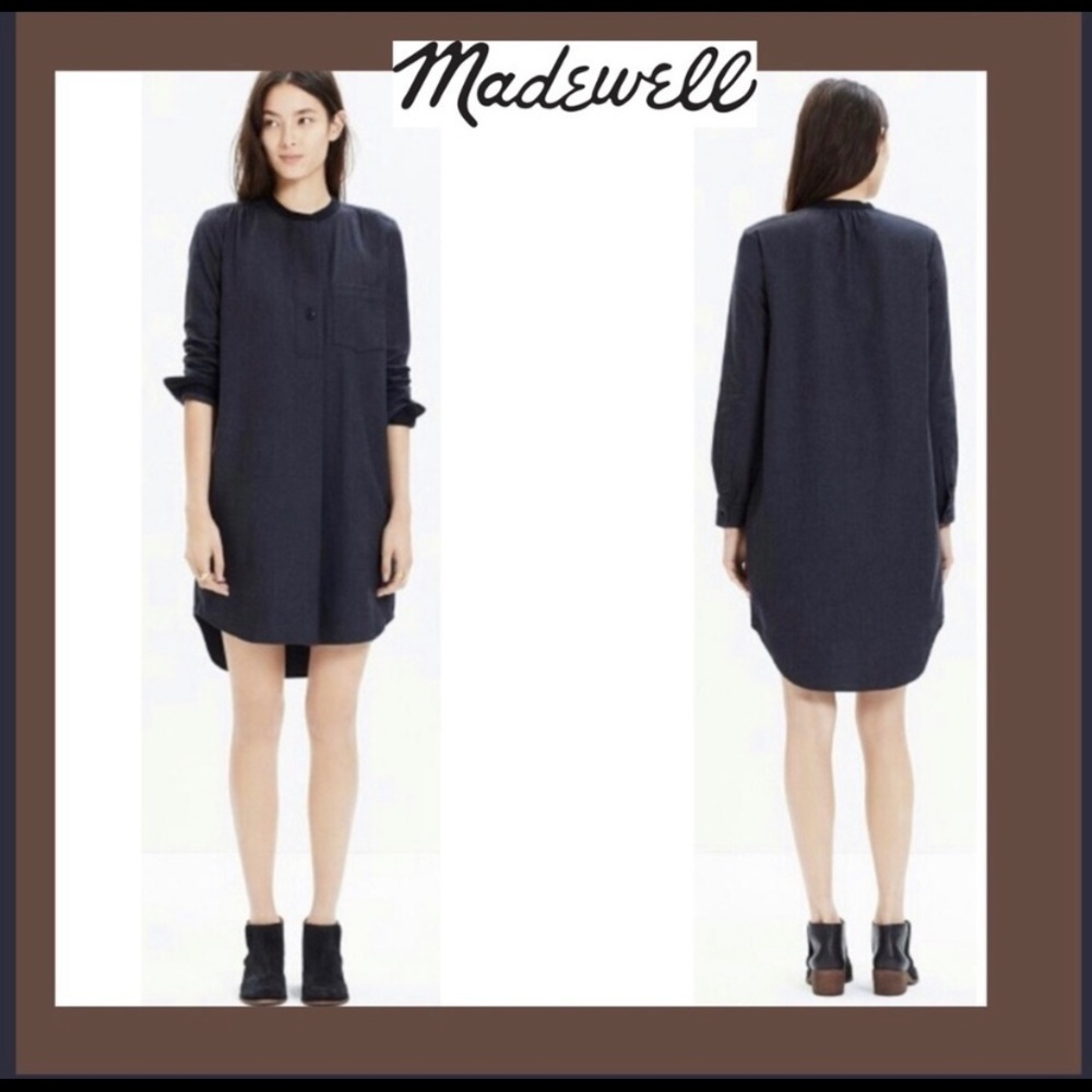 Madewell | Wool Blend Latitude Shirt Dress XS